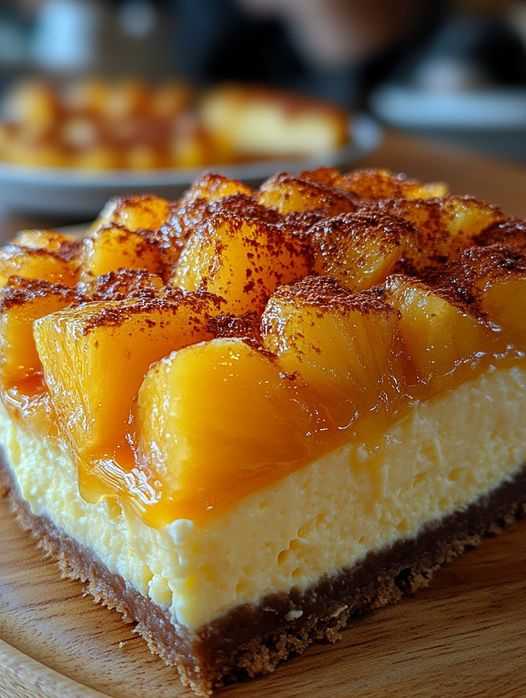 Peach Cinnamon Cheesecake Tart