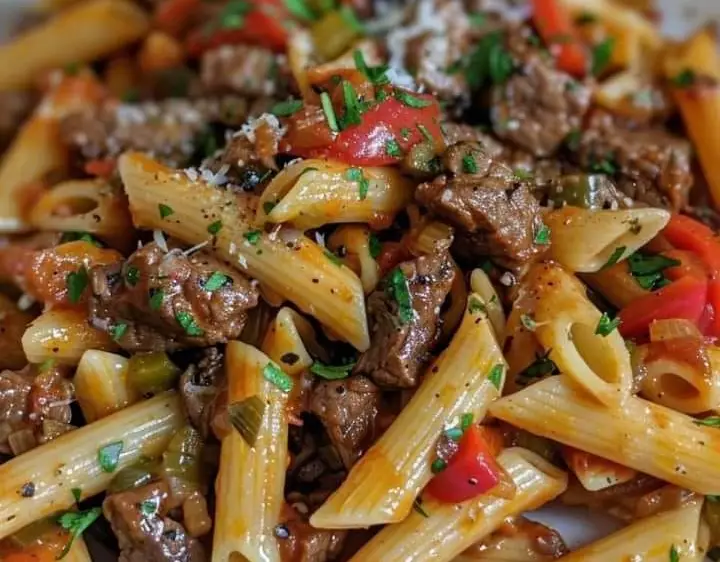 Philly Cheesesteak Pasta