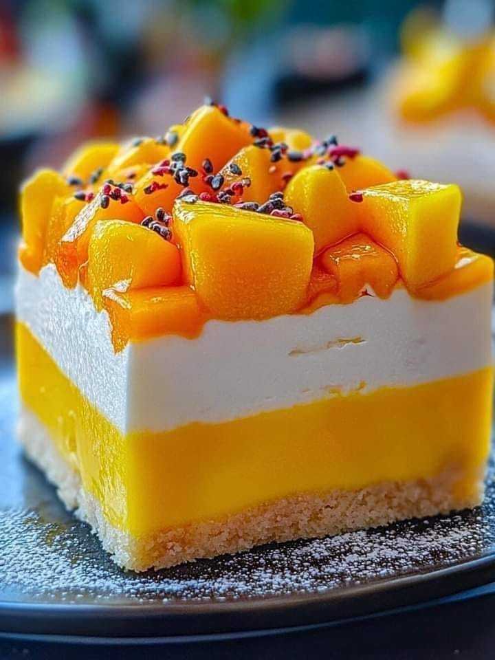 No-Bake Mango Split Cake