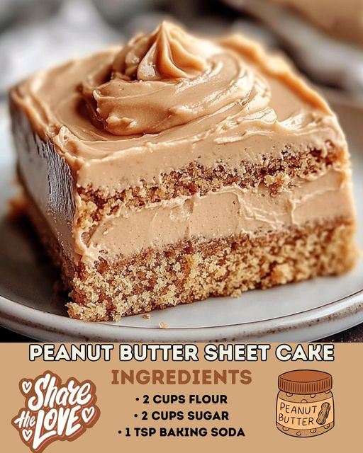 Peanut Butter Sheet Cake