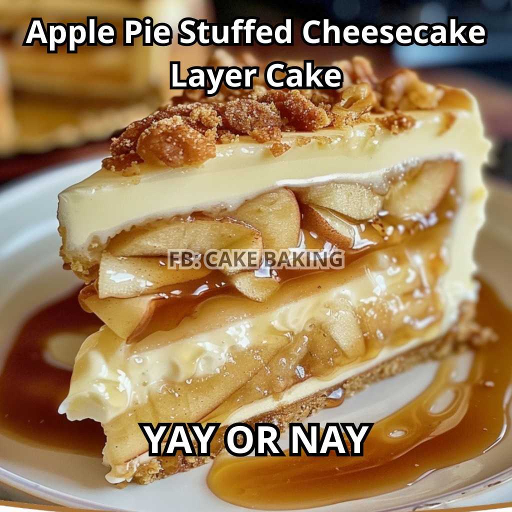 Apple Pie Stuffed Cheesecake Layer Cake 🍰