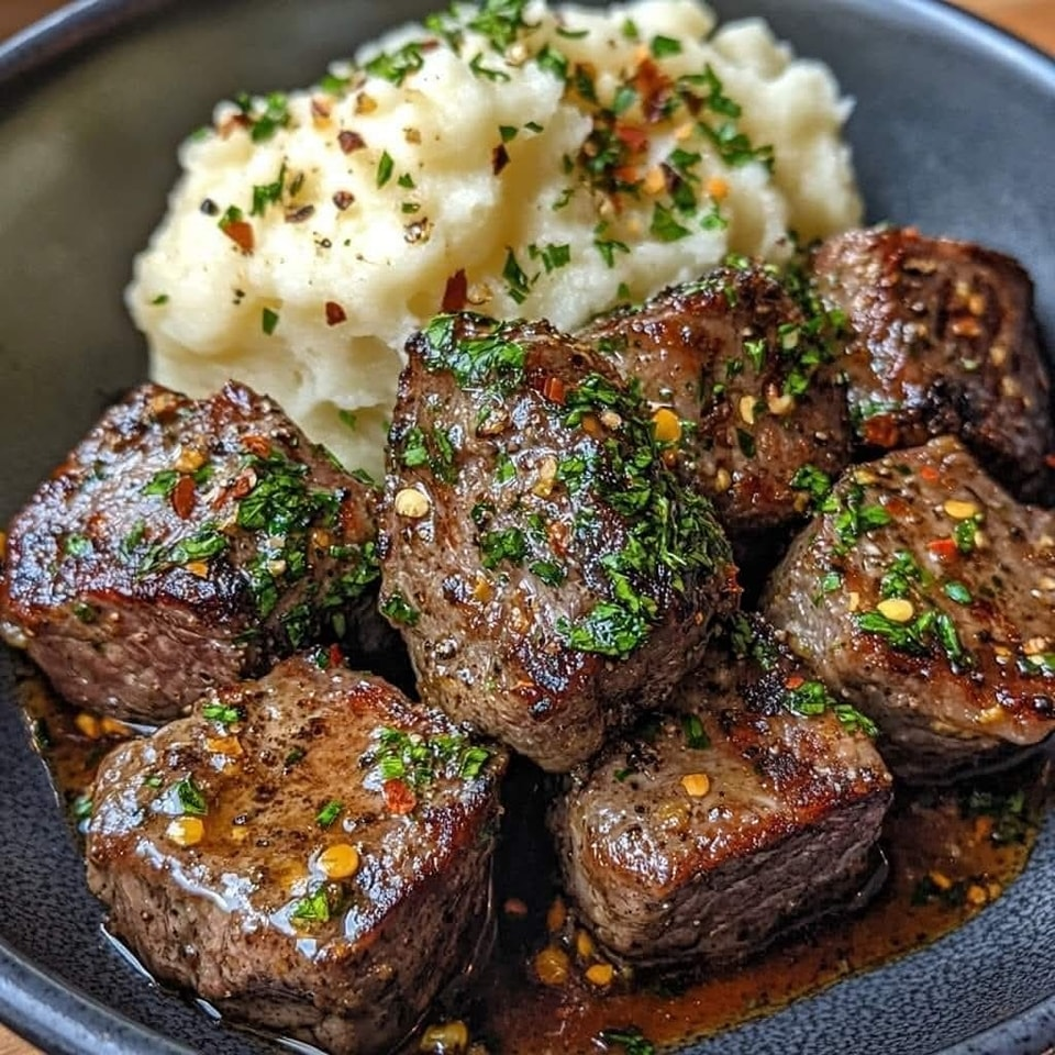 Garlic Butter Steak Bites and Mash: A Quick and Flavorful Dinner Delight