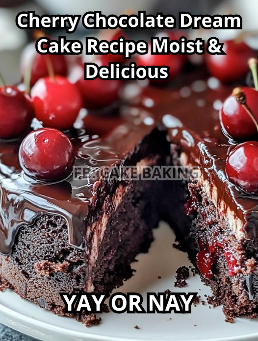 Cherry Chocolate Dream Cake Recipe Moist & Delicious