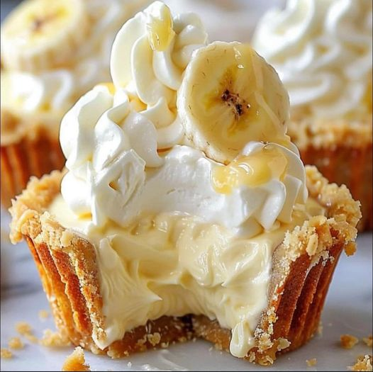 No-Bake Mini Banana Cream Pies