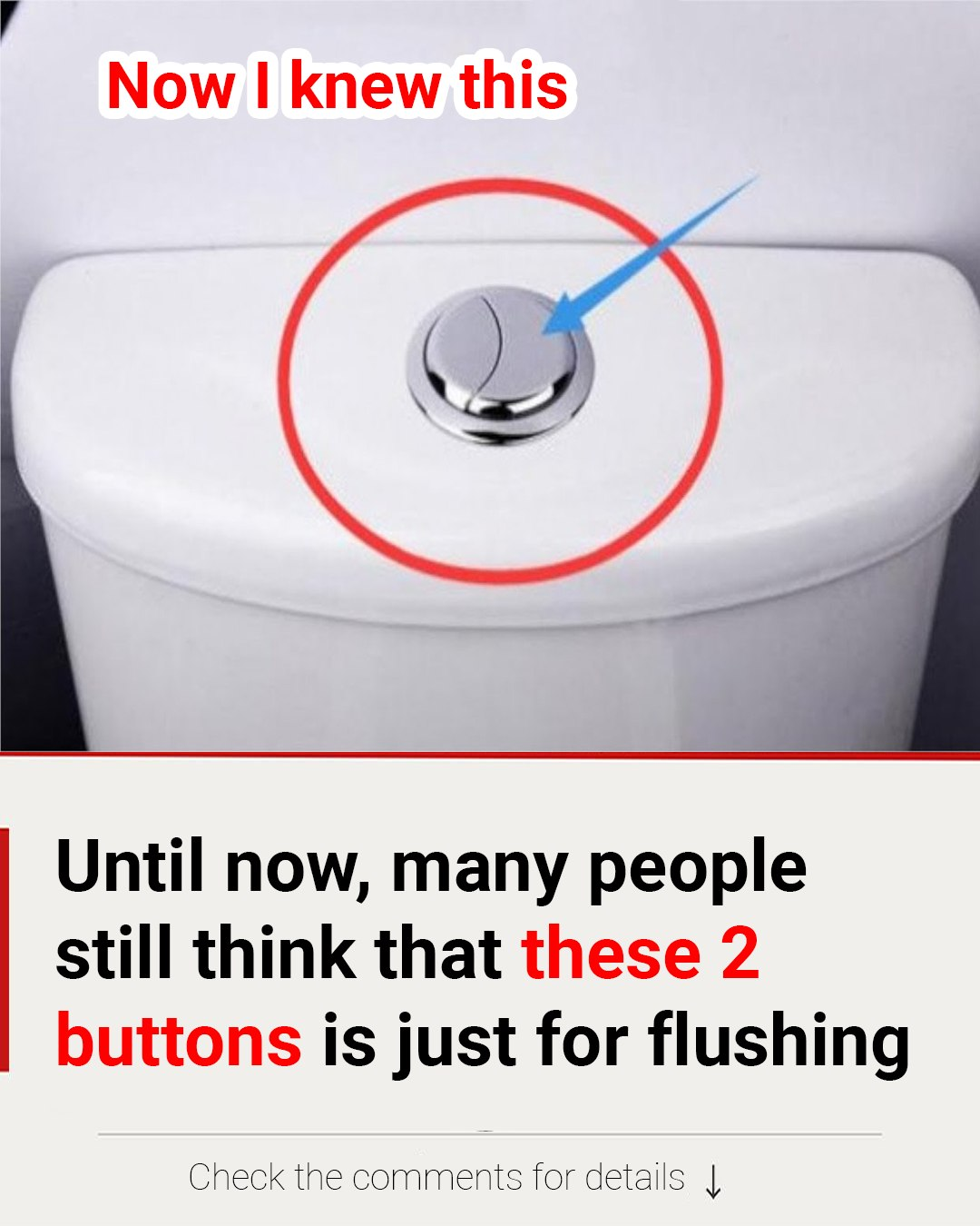 Many people still think that these 2 buttons is just for flushing