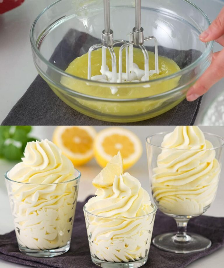 Healthy lemon cream, egg-free, refined sugar-free