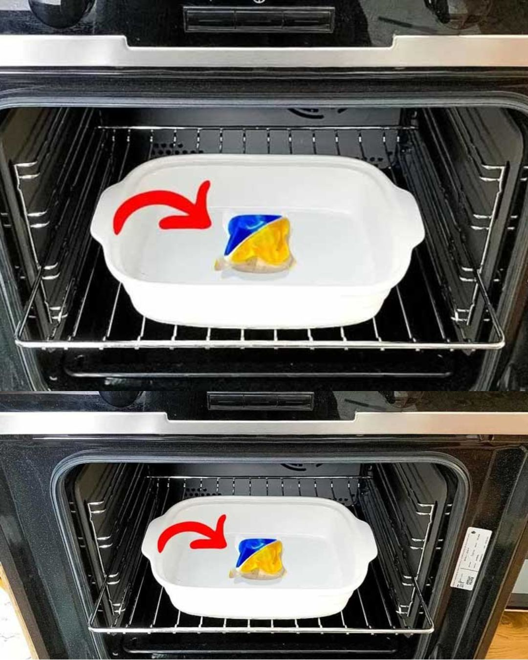 The trick to cleaning the oven “effortlessly”. Even the burned fat disappears