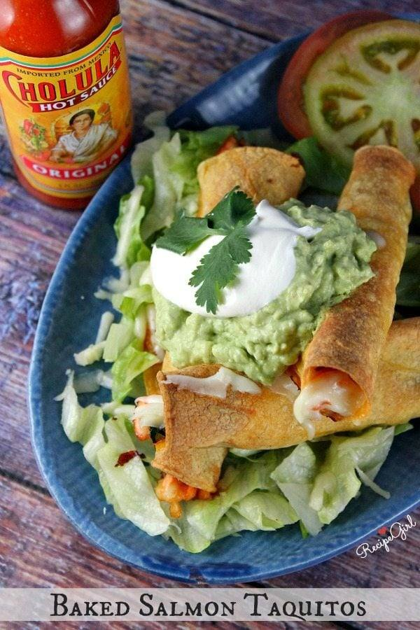 Baked Salmon Taquitos