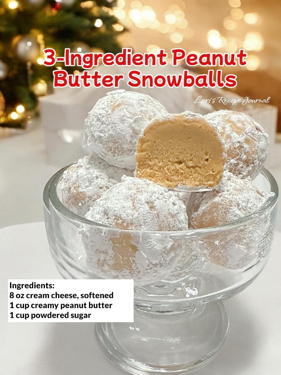 3-Ingredient Peanut Butter Snowballs