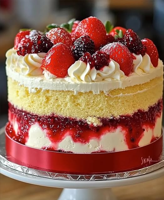 IRRESISTIBLE STAWBERRY SHORTCAKE CAKE🍰🍓