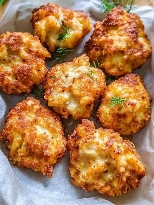 Crispy Cheesy Potato Fritters