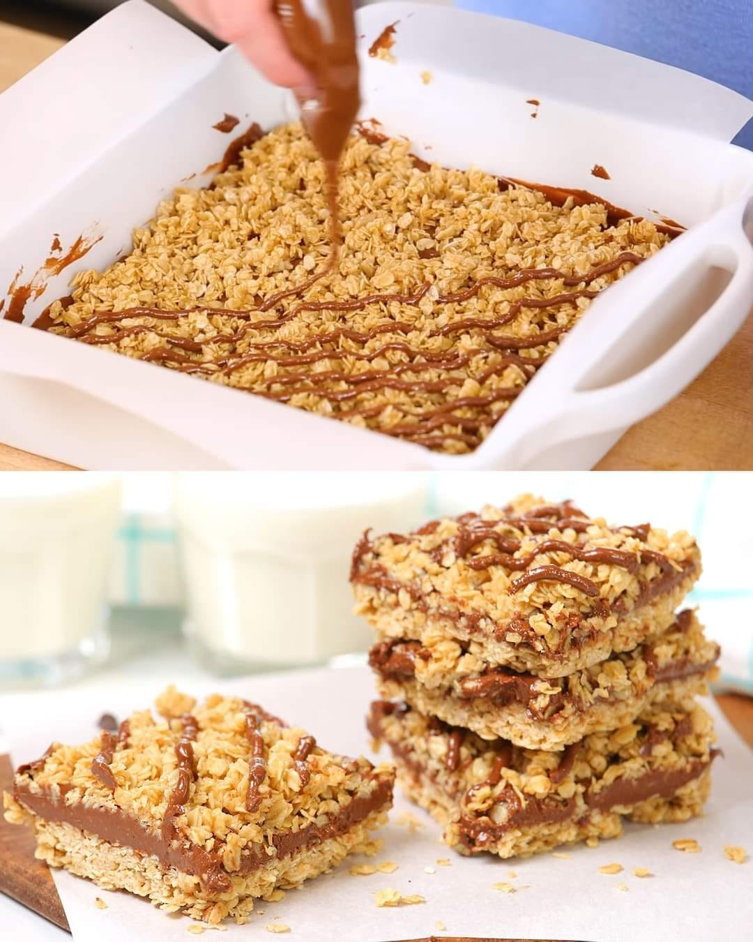 Chocolate Peanut Butter Oat Bars Recipe