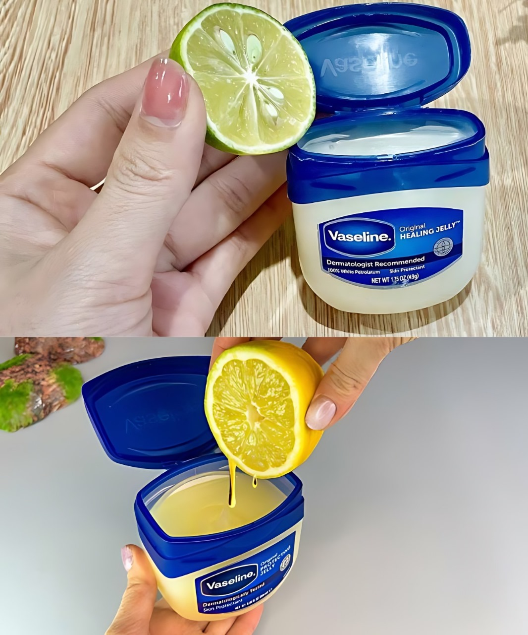 Combine Vaseline with lemon for surprising results