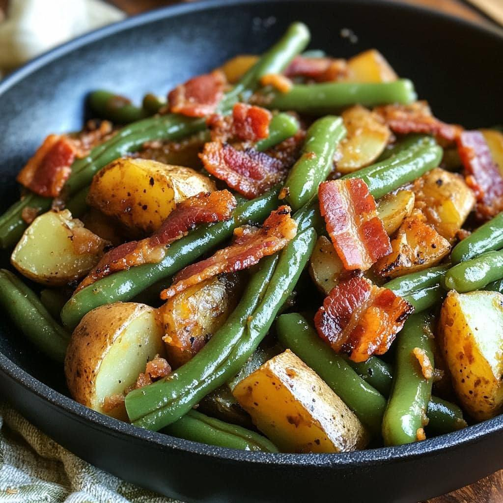 Country Ranch Green Beans ‘n Potatoes with Bacon