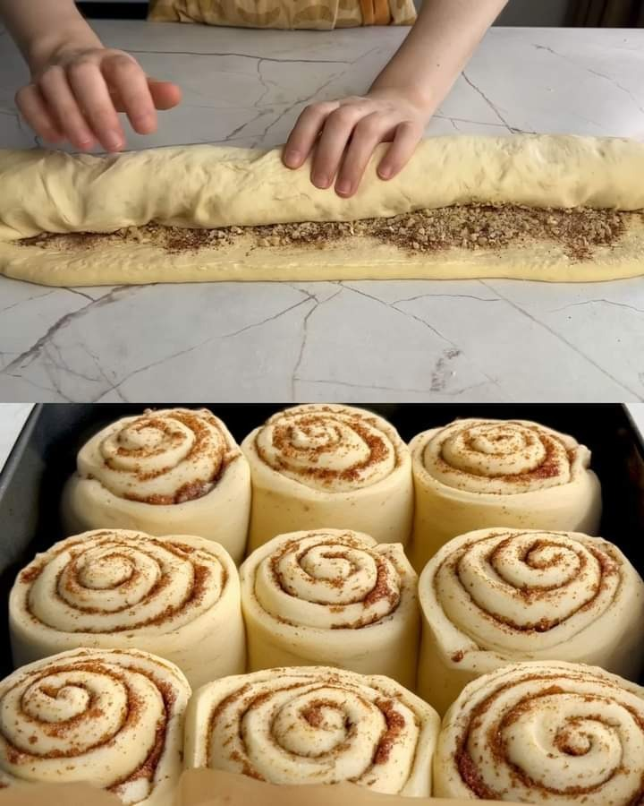 Soft and Fluffy Cinnamon-Walnut Rolls with Cream Cheese Frosting