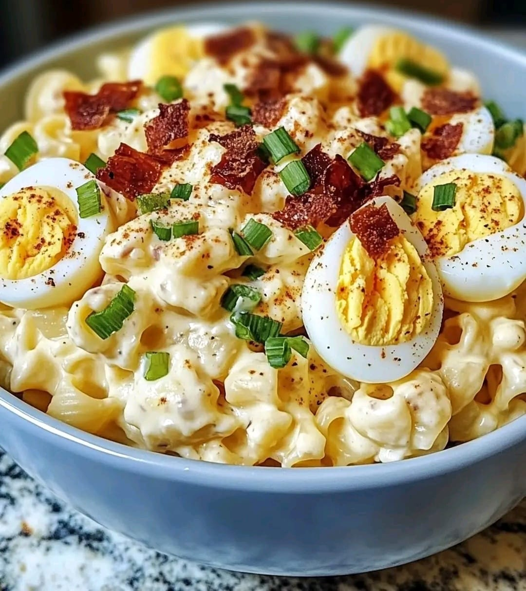 Creamy Deviled Egg Pasta Salad