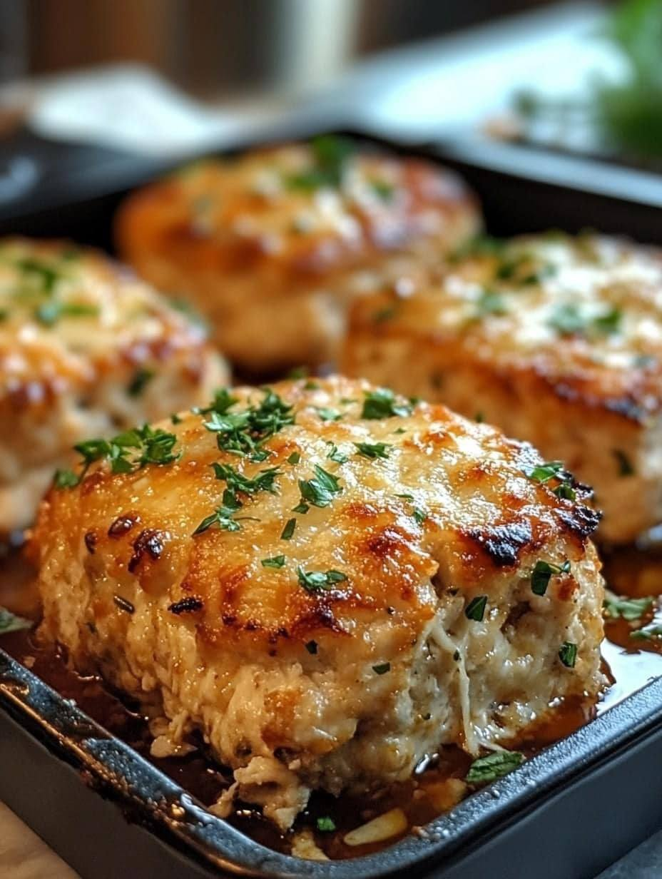 Garlic Parmesan Chicken Meatloaves