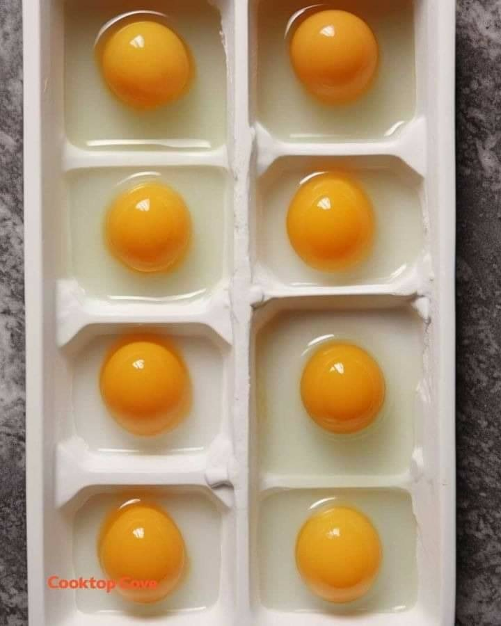 Crack the eggs into an ice cube tray and put them in the freezer. Here’s why