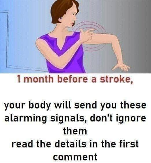 Stroke: These signs that appear one month before.